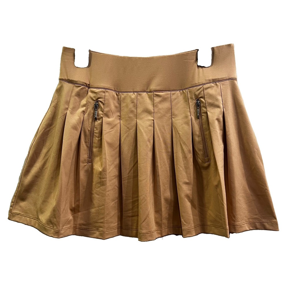 Jamie Sadock Womens tan Crème Brûlée Golf Tennis Skort Size medium Skirt 313545